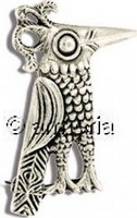 Broche Bretonne "Oiseau Huppé" Marque Toulhoat en argent 