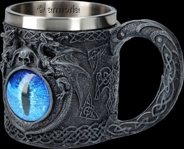Chope Oeil de Dragon bleu aspect métal 