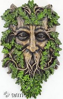 Sculpture Murale Tête d'Arbre Enchanté Greenman 