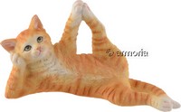 Figurine Chat Yoga roux position Vishnou marque Veronese 