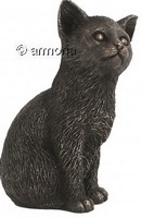 Figurine Chat assis aspect bronze marque Veronese