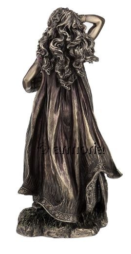 Figurine Freya déesse nordique de l'amour en résine aspect bronze Marque Veronese