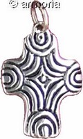 Pendentif Celte Croix Celtique "Gavrinis" Marque Toulhoat en argent 