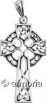 Pendentif Croix Celtique avec Entrelacs en argent 