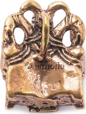 Pendentif Viking Odin de Lejre sur son Trône en bronze 