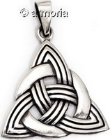 Pendentif Triquetra aux 2 liserés en argent 