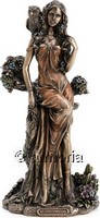 Figurine Blodeuwedd aspect bronze marque Veronese 
