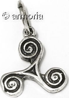 Pendentif Triskel en argent, 1.3 cm