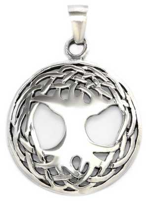 Pendentif Arbre de Vie Celte en argent, 2.5 cm