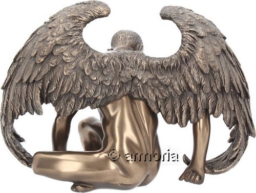 Figurine Ange au repos aspect bronze marque Veronese