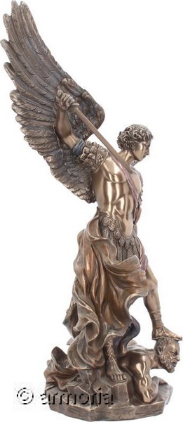 Figurine Archange Saint-Michel terrassant le Dragon 36,5 cm marque Veronese 