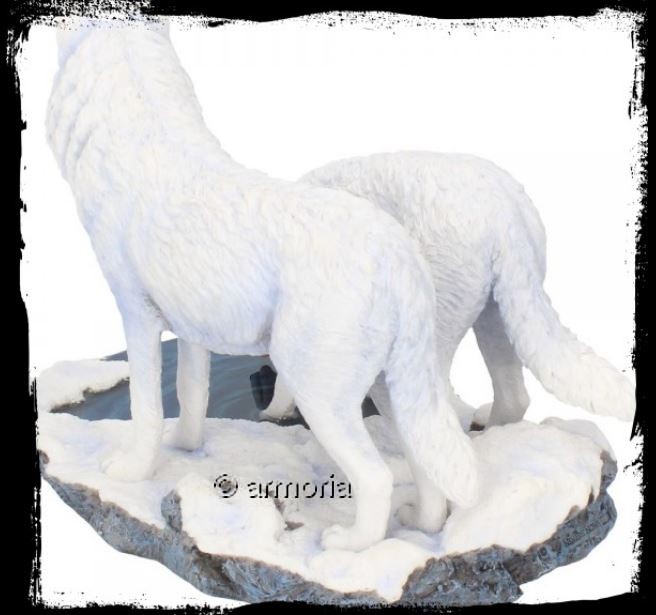 Figurine Deux Loups Blancs "Warriors of Winter" de Lisa Parker 