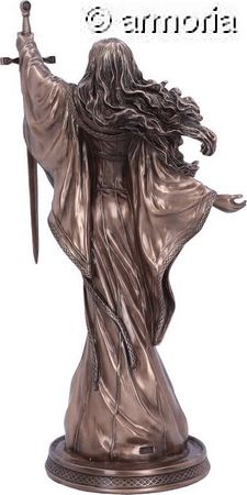 Figurine Fée Viviane La Dame du Lac de James Ryman aspect bronze Marque Veronese
