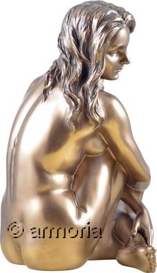 Figurine Femme nue assise aspect bronze marque Veronese 