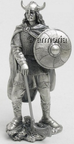 Figurine Guerrier Viking  avec Hache en Etain Marque Veronese