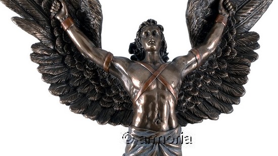 Figurine Icare en Vol aspect bronze Marque Veronese 