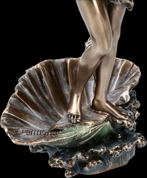 Figurine "La Naissance de Venus" de Botticelli aspect bronze marque Veronese 
