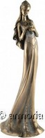 Figurine Mariée au Bouquet aspect bronze marque Veronese 