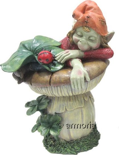 Figurine Pixie Porte-Bonheur endormi Grand Modèle 