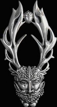 Pendentif Cernunnos en argent, 4.7 cm