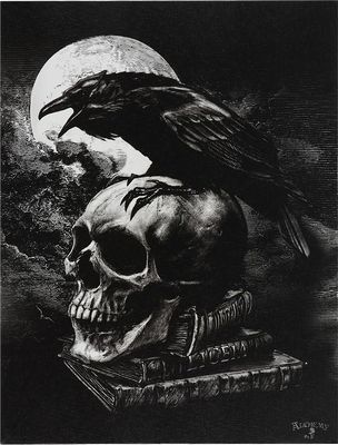 Reproduction sur toile Poe's Raven d'Alchemy England