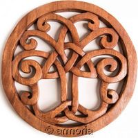 Arbre de Vie et Triquetra en bois