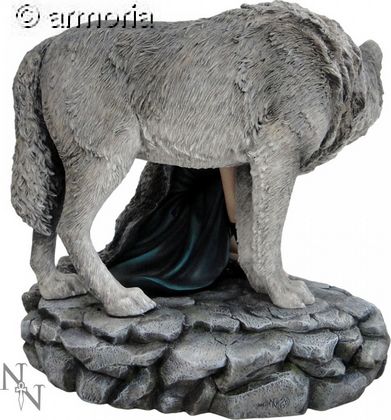 Figurine Femme et Loup "Protector" de Anne Stokes