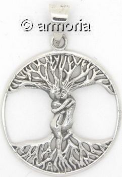 Pendentif Dryades Tree of Love en argent, 2.8 cm