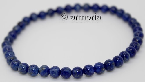 Bracelet de Perles en lapis Lazuli Qualité Supérieure 5 mm Taille Extra-Large 