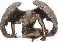 Figurine Ange au repos aspect bronze marque Veronese