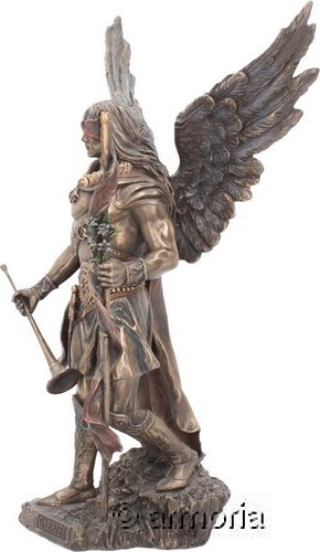 Figurine Archange Saint-Gabriel 35 cm aspect bronze marque Veronese 