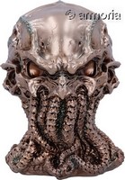 Figurine Crâne de Cthulhu aspect bronze par James Ryman 