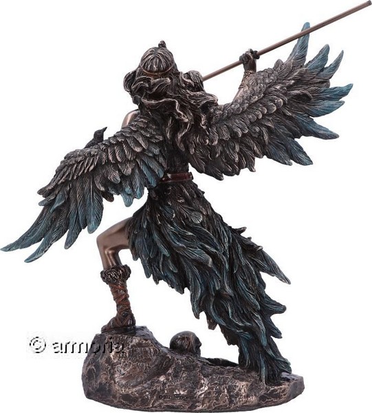Figurine Déesse Morrigan avec Lance aspect bronze Marque Veronese
