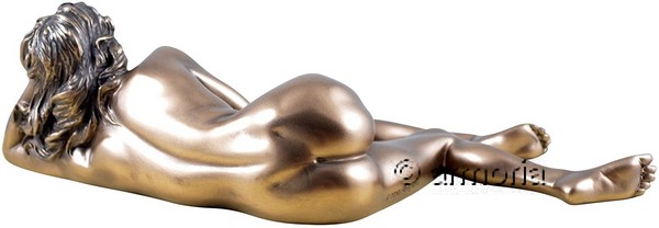 Figurine Femme nue allongée aspect bronze marque Veronese 