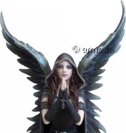 Figurine Gothique Ange noir "Harbinger" par Anne Stokes 