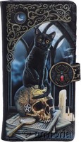 Portefeuille en relief Gothique Chat noir sur Crâne "Spirits of Salem" de Lisa Parker 