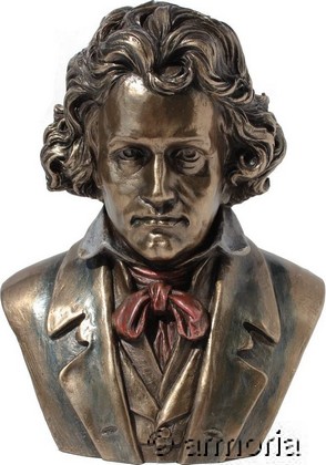 Figurine Buste Ludwig Van Beethoven aspect bronze Marque Veronese