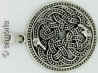 Pendentif Serpent de Midgard rond en argent