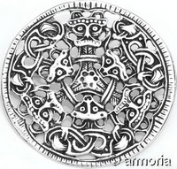 Broche Viking style Borre en argent 