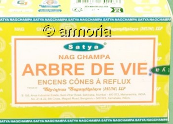 Cônes d'encens backflow Arbre de Vie, Satya