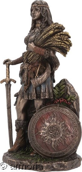 Figurine Déesse Nordique Sif aspect bronze Marque Veronese