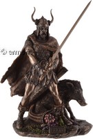 Figurine Dieu nordique Freyr aspect bronze marque Veronese