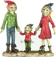 Figurine Famille Pixies Korrigans se tenant par la Main 