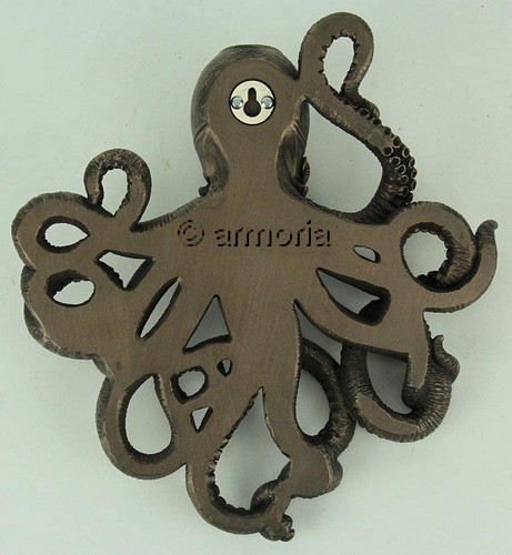 Figurine Murale Octopus Steampunk Respirator aspect bronze Marque Veronese 