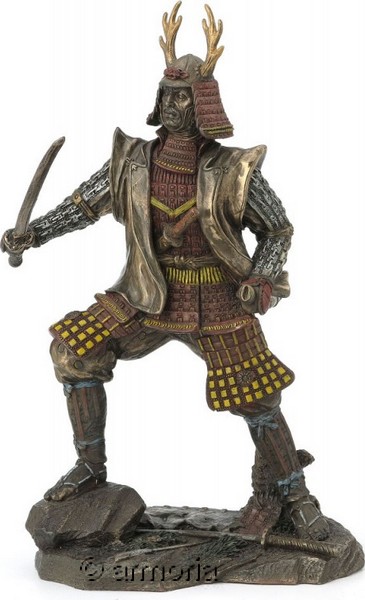 Figurine de Samuraï aspect bronze Marque Veronese