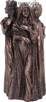 Figurine et Bougeoir Triple Déesse aspect bronze Marque Veronese
