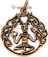 Pendentif Cernunnos Gundestrup en bronze petit modèle