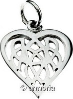 Pendentif Coeur Celtique en argent 