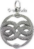 Pendentif Serpents Entrelacés en argent 