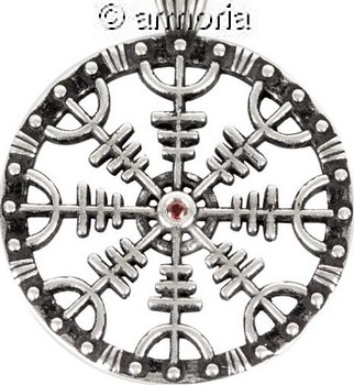 Pendentif Aegishjalmur ou Heaume de Terreur en argent